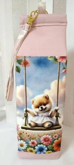 ボトルケース✿ミルクカートン型✿ぐんぐんいちごオ・レ♡ポメラニアン
