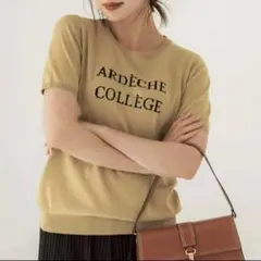 美品 coca コカ 半袖ニット ロゴニット ベージュのサムネイル