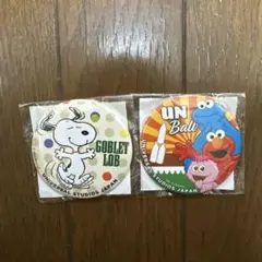 USJ スヌーピー　セサミストリート　缶バッジ ジ未開封