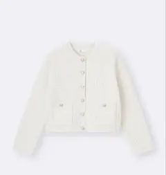 ツイーディーニットカーディガン