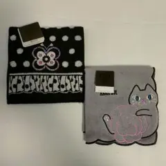 未使用タグ付　ANNA SUI　ハンカチポーチ　タオルハンカチ　蝶　ネコのサムネイル
