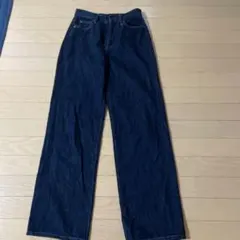UNIQLO ワイドストレートデニム ダークブルー