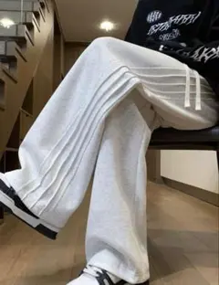 新品未使用　SHIEN メンズカジュアルルーズストレートレッグパンツ　XL