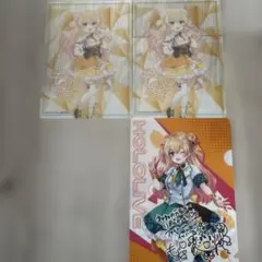 ホロライブ　桃鈴ねね　ミニクリアファイル　クリアポスター　3点