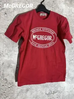 McGREGOR 赤 ロゴ 半袖 Tシャツ M 綿100% 春夏 アメカジ 古着のサムネイル