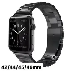 Apple Watch用 ブラックリンクブレスレット 42/44/45/49mm