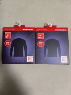 UNIQLO ウルトラウォームクル―ネックT(長袖) L 2点セット
