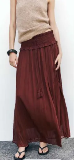 ZARA スカート 赤みブラウン　XS⬜︎