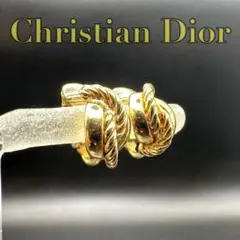 極美品✨　Dior　イヤリング　CD ロゴ　ロープデザイン　希少　刻印　074