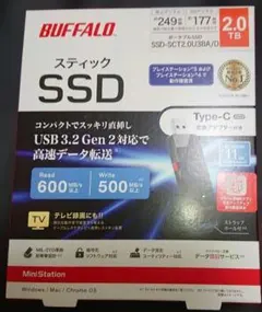 BUFFALO 2TB 外付けSSD SSD-SCT2.0U3BA/D