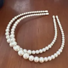 パールのカチューシャ2本