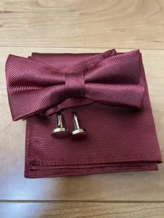 蝶ネクタイ ワインカラー ボルドー 赤 結婚式 新郎 披露宴 ボウタイ