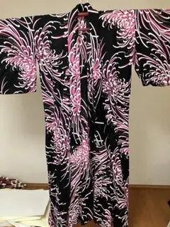 hiromichi nakano 浴衣 黒地 菊柄