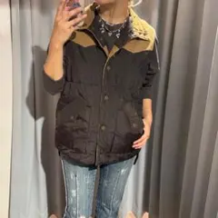 平成タウカンT&Cリバーシブルコーディロイナイロンベストy2kアメカジグランジ