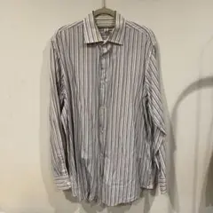 【古着】BANANA REPUBLIC ストライプ長袖シャツ XL