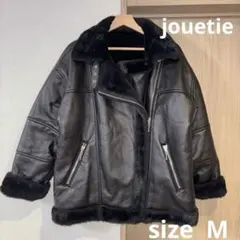 【美品】jouetie ジュエティ エコムートンライダースジャケット ボア