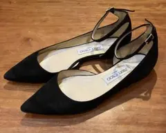JIMMY CHOO ジミーチュウ　LUCY FLAT 36 1/2 BLACK