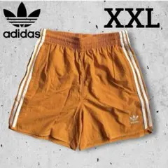 新品 アディダスオリジナルス ハーフパンツ スリーストライプ オレンジ XXL