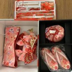 七五三 3歳用 結び帯 はこせこセット ピンクのサムネイル