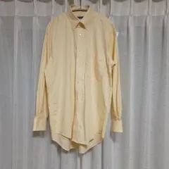 VISARUNO ヴィサルノ メンズストライプ柄ワイシャツ МL イエロー 春夏のサムネイル