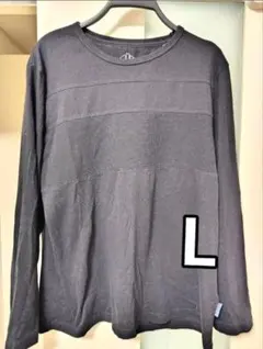 長袖Tシャツ クルーネック 無地 ブラック