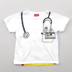 オジコ ドクターイエロー Tシャツ 100 110 新幹線 白 T-1002のサムネイル