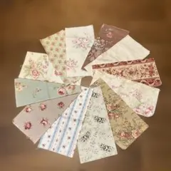 花柄綿生地30×30cm12枚　パッチワーク、ブックカバー、手作りマスクに