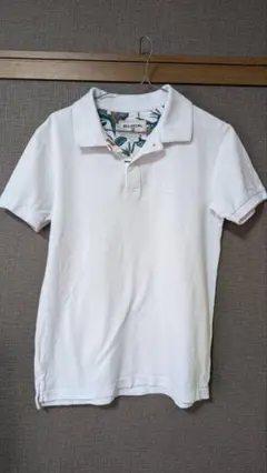 BILLABONG　ビラボン　ホワイト ポロシャツ 花柄襟