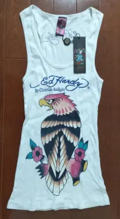 Ed hardy クロス ラインストーンタンクトップ ホワイト Ed Hardy Cross Rhinestone Tank - White | Fashion Nova