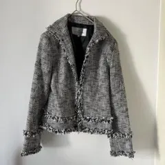 良品　Viaggio Blu　ツイードジャケット　フリンジ　M セレモニーのサムネイル
