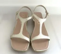 ガイモ　GAIMO ゴールドウェッジサンダル 37