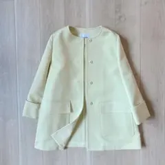 ほぼ未使用＊エムプルミエブラック【定価5万】ハンドステッチミドルライトコート38