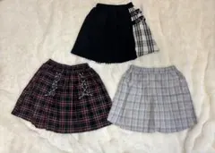 女児服 150cm スカート キュロット まとめ売り チェック ガーリー