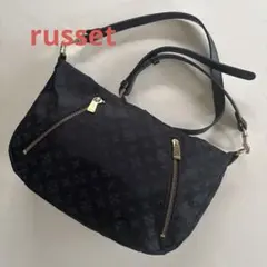百貨店購入★【russet】★ラシット　ナイロン　ショルダーバッグ　ネイビーのサムネイル