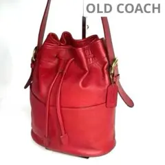 ✨レア！美品 ✨オールドコーチ 巾着 ショルダーバッグ レッド 4151