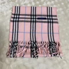 【希少カラー】 バーバリーズ マフラー ノバチェック カシミヤ ピンク 英国製 BURBERRY バーバリー カシミヤ100％ スコットランド製 チェック