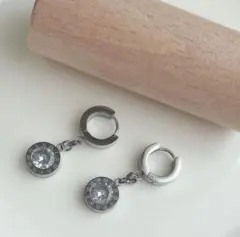 ステンレスフープピアス