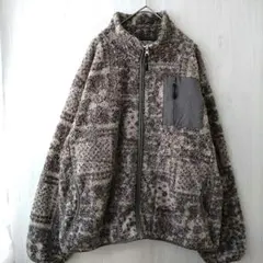 フリース ジャケット フルジップアップ M グレー 《M》総柄