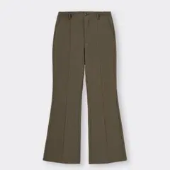 GU カットソーフレアスラックス　ブラウン