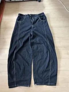 【完売】ヨロ　レトロステッチバレルレッグデニム KM1098