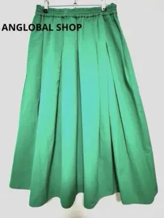 ANGLOBAL SHOP フレアスカート　ロング丈 S グリーンのサムネイル