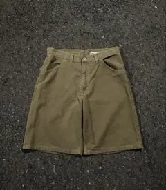 90s 00s old GAP ワイド バギー ハーフ パンツ ジップ裏 USA