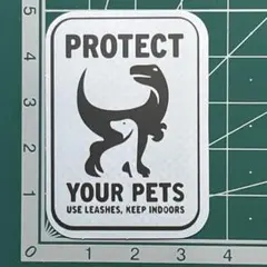 No209 防水ステッカー 恐竜　標識