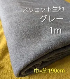 スウェット生地◆1m◆グレー