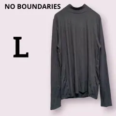 NO BOUNDARIES【L】 タートルネック長袖トップス 黒