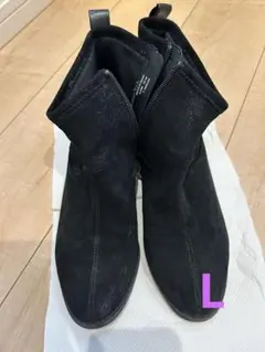 NUOVO 黒 スエード ジッパーブーツLサイズ