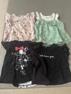 《保育園着にも》半袖　女の子　ミニー　花柄　まとめ売り　西松屋　バースデイ
