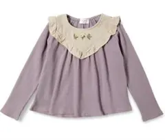 【新品未使用】Will Mery お花刺繍 切替 チュニック Tシャツ 90cm