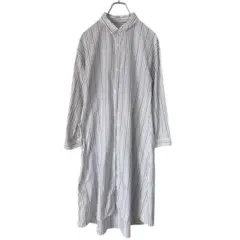 ピンクアドベ pink adobe 長袖シャツワンピース ストライプ L