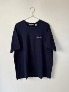 エディバウアー　刺繍ロゴ　Tシャツ　ネイビー